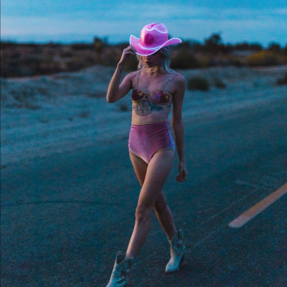 Neon cowboy hat